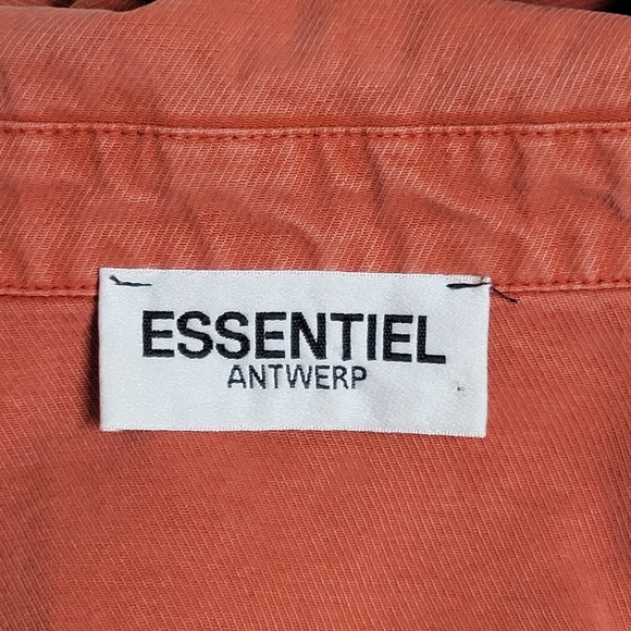 ESSENTIEL ANTWERP Bumpsuit Short Sleeve DUNGAREES In fire Orange. - Picture 11 of 16